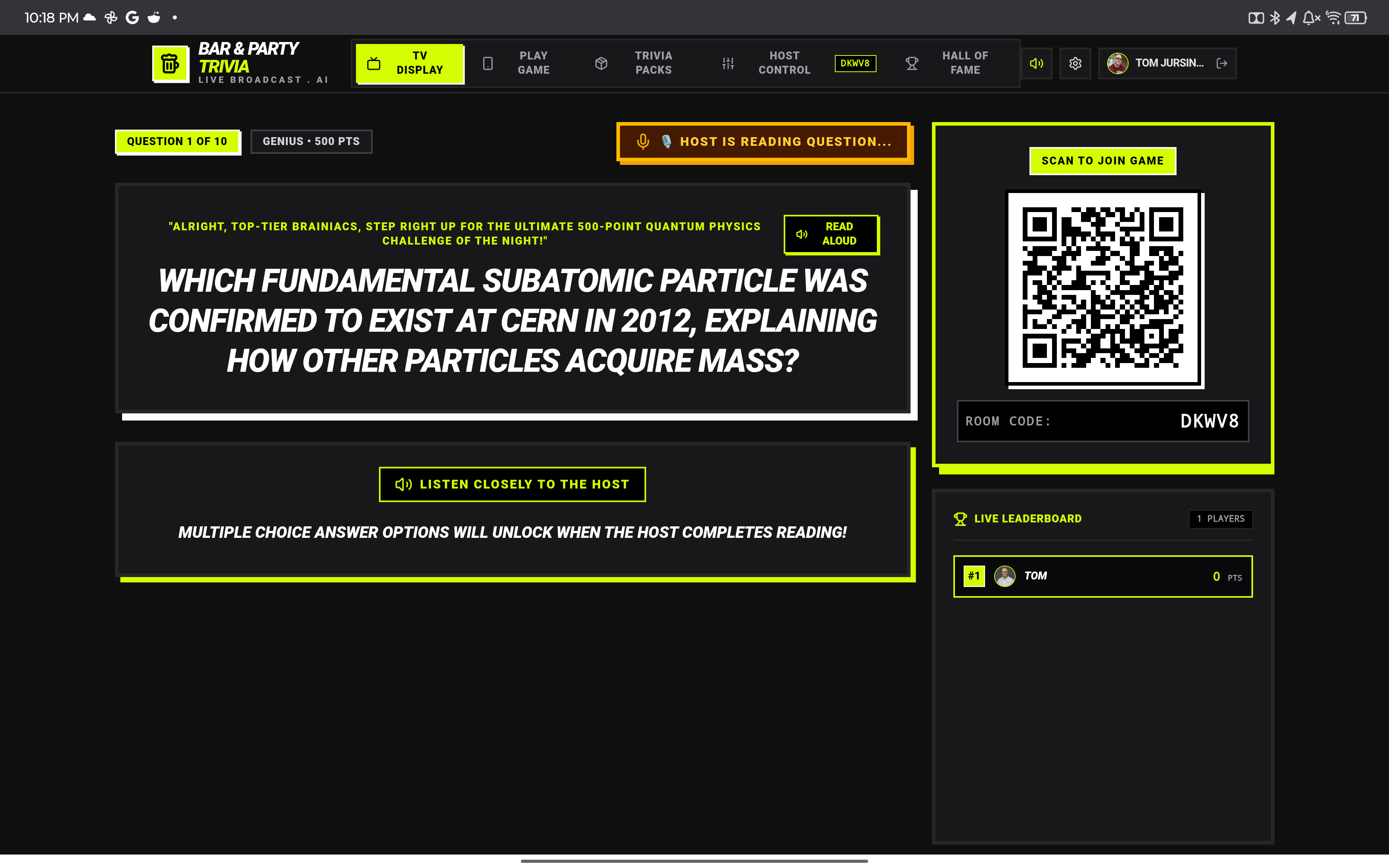 Bar & Party Trivia Screenshot