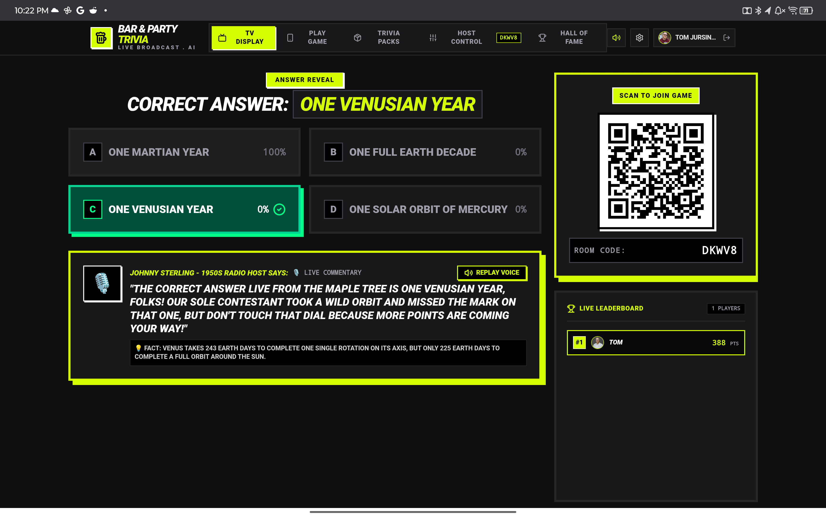 Bar & Party Trivia Screenshot