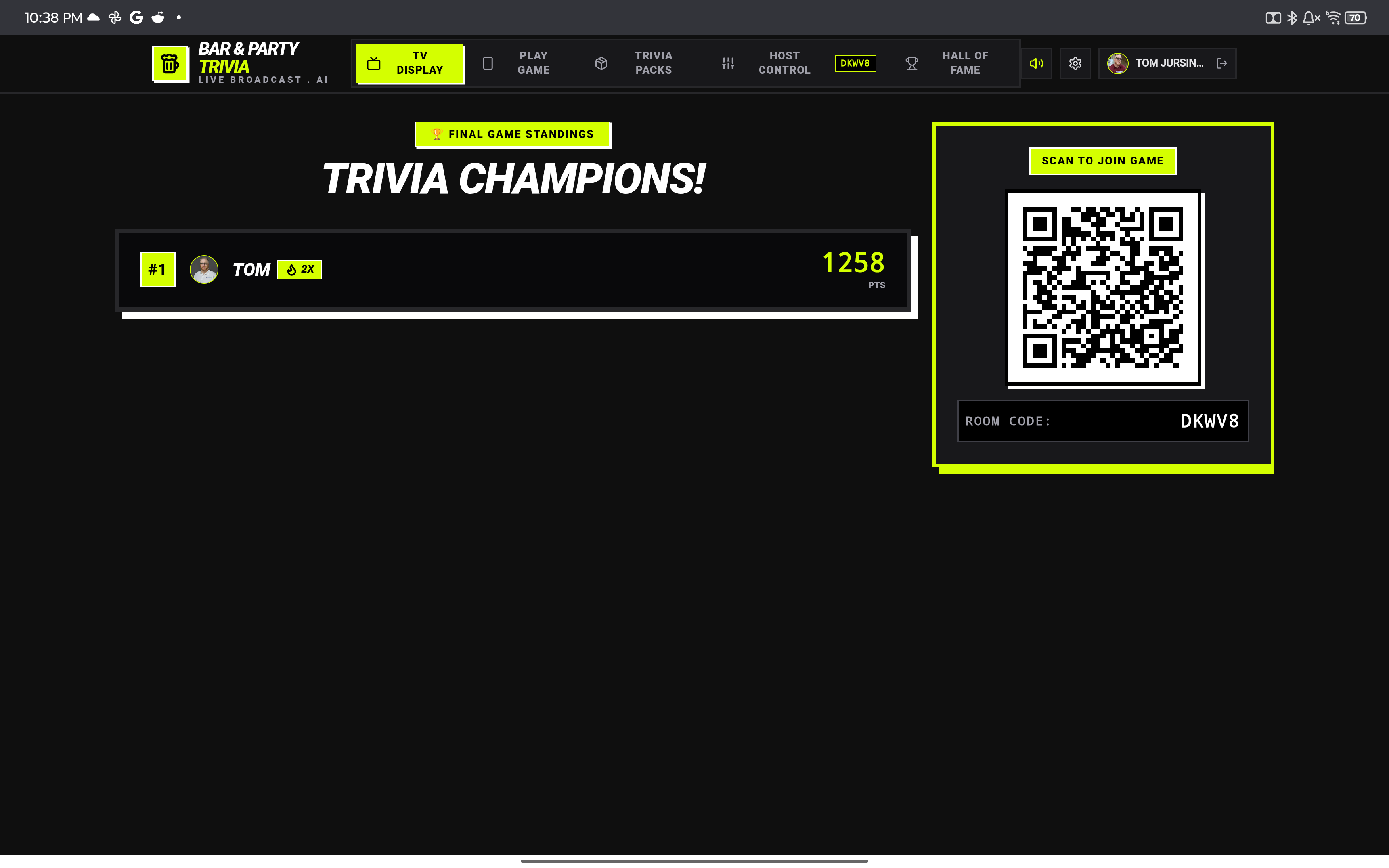 Bar & Party Trivia Screenshot