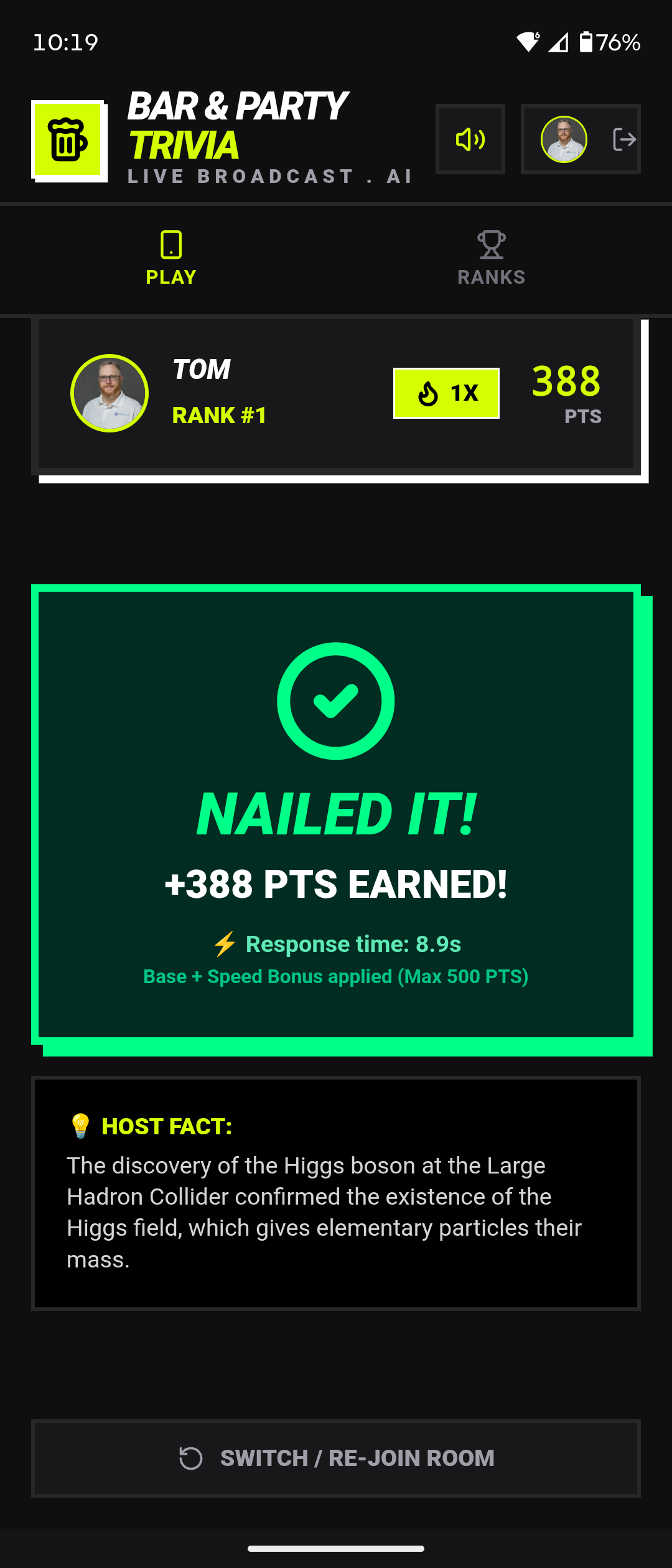 Bar & Party Trivia Mobile Screenshot