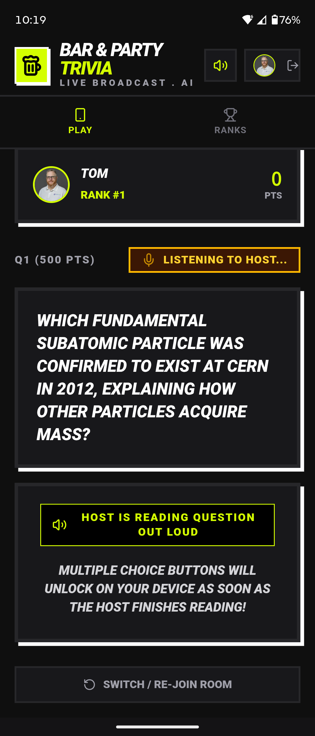 Bar & Party Trivia Mobile Screenshot